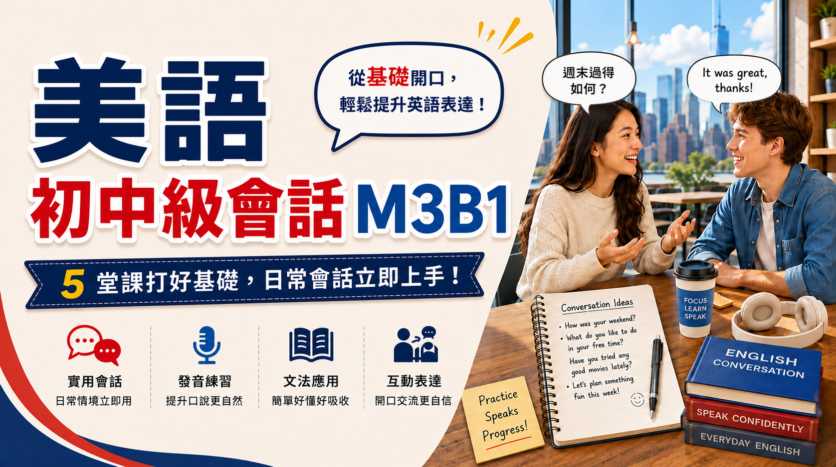 美語初中級會話M3B1