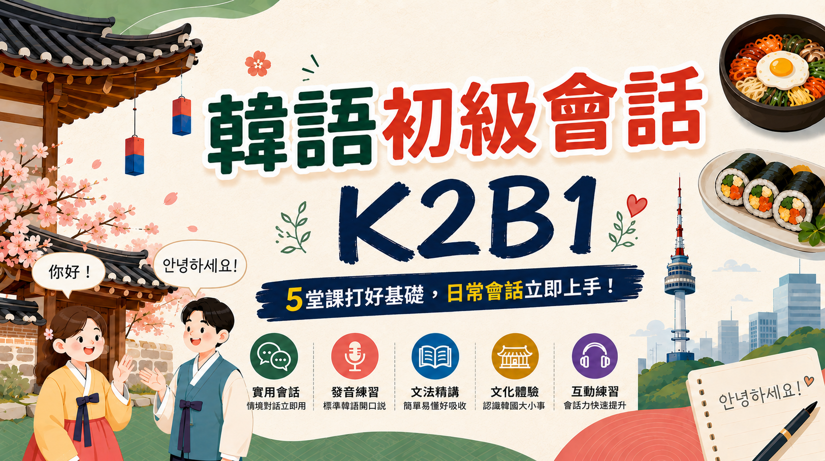 韓語初級會話K2B1